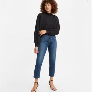 NWOT Levi'sPremium WEDGIE STRAIGHT FIT WOMEN'S JEANS sz 31 Dark wash button fly